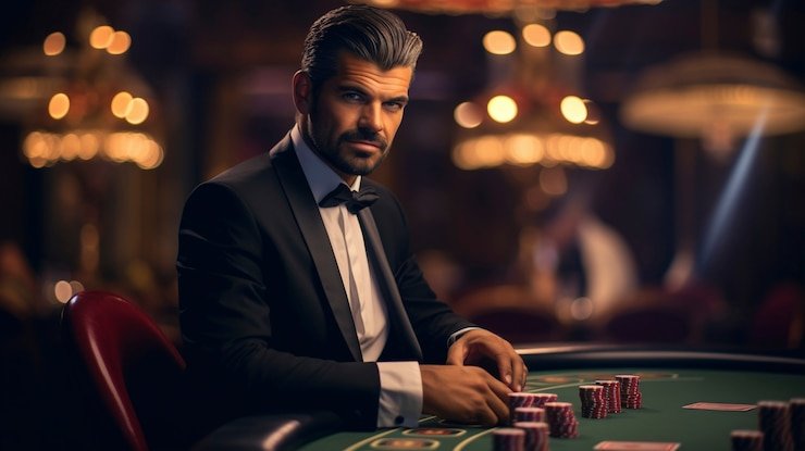 Texas Poker table on judisgp login showing live dealer, community cards, and player positions